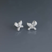 Load image into Gallery viewer, Deco Diamond Offset Bow Earrings
