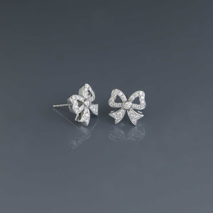 Deco Diamond Pave Ribbon Earrings