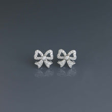 Load image into Gallery viewer, Deco Diamond Pave Ribbon Earrings
