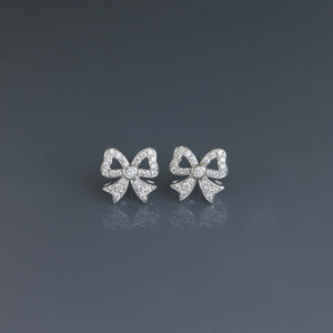 Deco Diamond Pave Ribbon Earrings