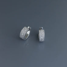 Load image into Gallery viewer, 16mm Diamond Pave Hoop Earrings
