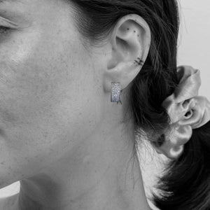16mm Diamond Pave Hoop Earrings