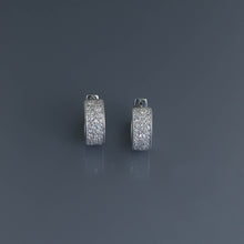 Load image into Gallery viewer, 16mm Diamond Pave Hoop Earrings
