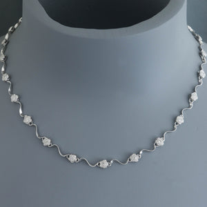 Diamond Rositas Deco Millgrain Link Necklace