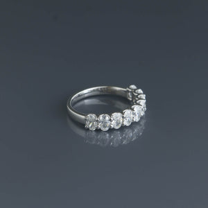 Oval Diamonds Half Eternity Ring