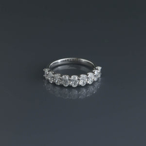 Oval Diamonds Half Eternity Ring