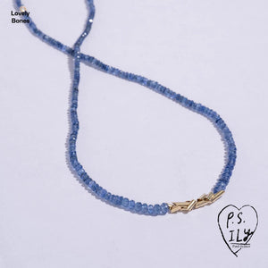 Faceted blue sapphire beads