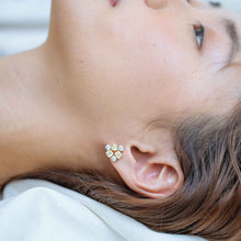 Load image into Gallery viewer, White and Natural Fancy Yellow Diamond Wreath Earrings
