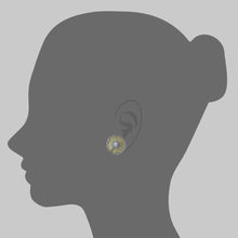 Load image into Gallery viewer, Hammered Gold Disc Earrings with Akoya Pearls and Diamonds
