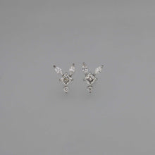 Load image into Gallery viewer, Fleet Fox Asscher and Marquise Cut Diamonds Earrings in White Gold
