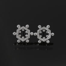 Load image into Gallery viewer, Hexagon Snowflake Diamond Earrings

