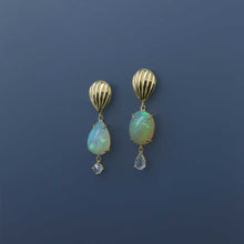 Load image into Gallery viewer, Mismatched Ethiopian Opal Deco Earrings
