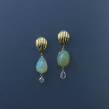 Load image into Gallery viewer, Mismatched Ethiopian Opal Deco Earrings

