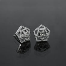 Load image into Gallery viewer, Pentagon Princess Cut Diamond Earrings
