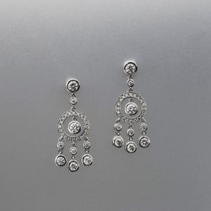 Deco Bezel Diamond Danglers