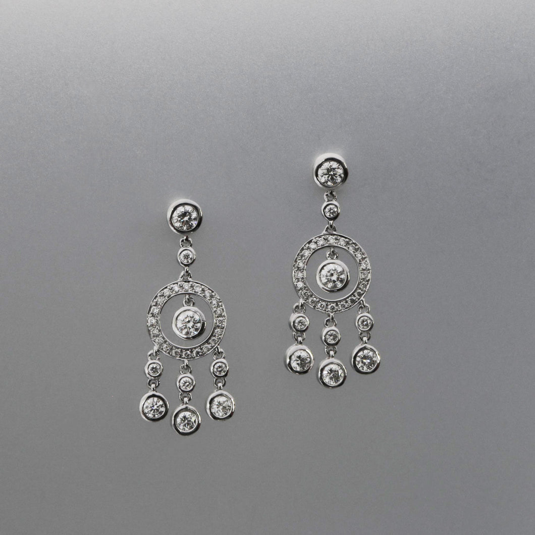 Deco Bezel Diamond Danglers