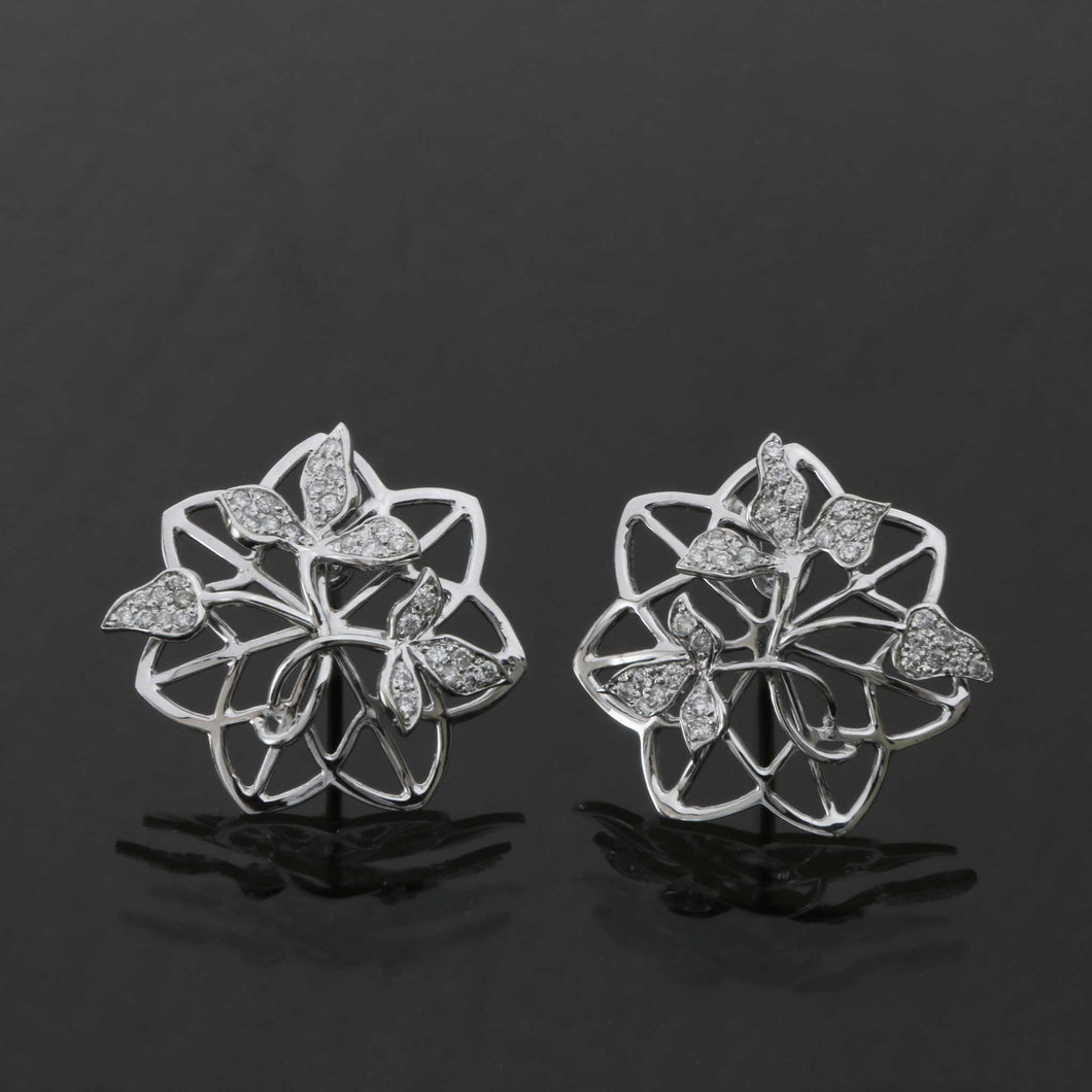 Trellis Diamond Pave Earrings