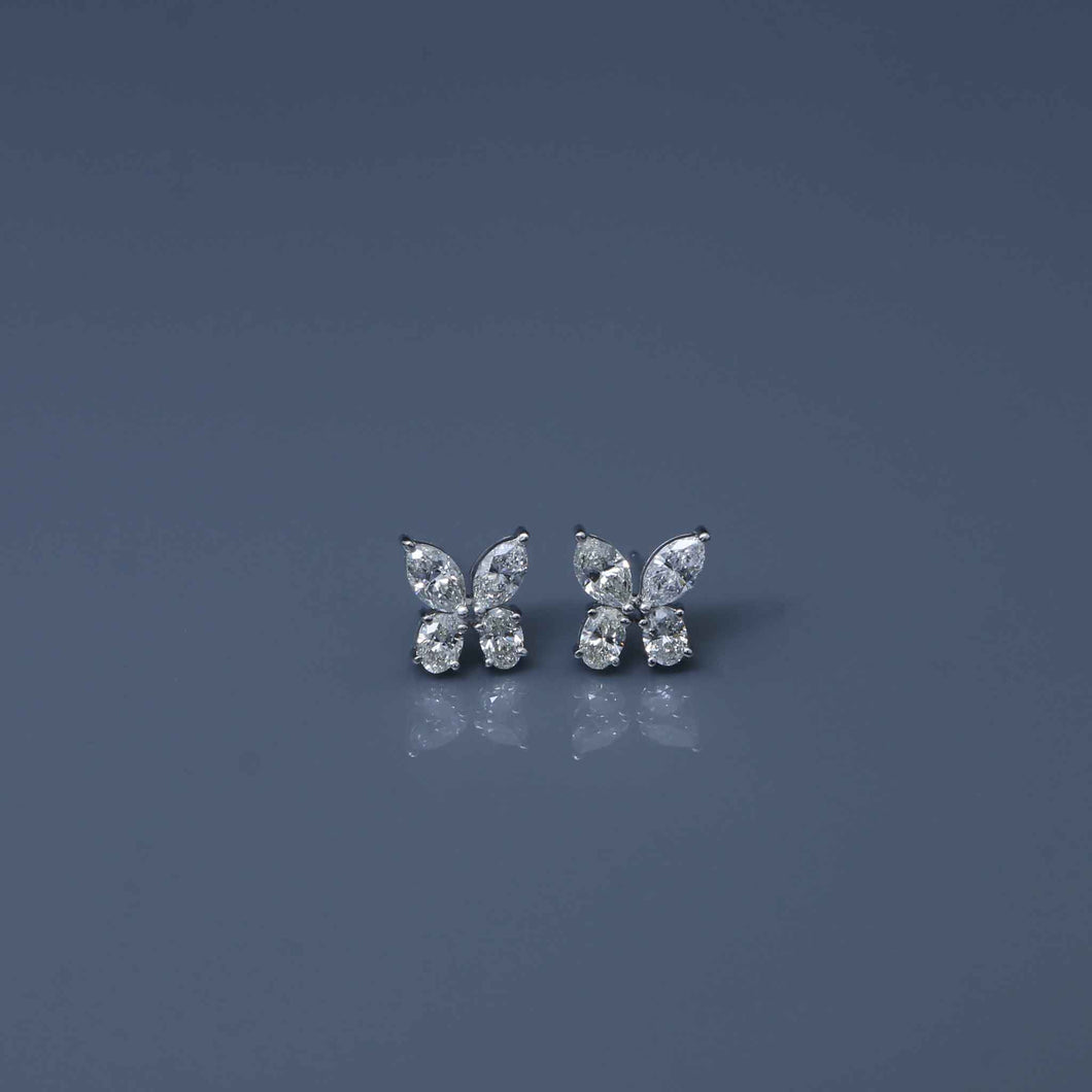 Diamond Butterfly Earrings