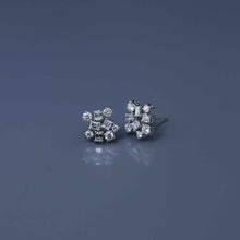 Load image into Gallery viewer, Round and Emerald Cut Wreath Fragment Diamond Earrings
