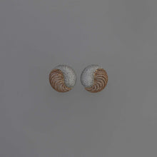 Load image into Gallery viewer, Yin Yang Dome Diamond Pave Earrings
