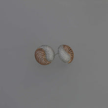 Load image into Gallery viewer, Yin Yang Dome Diamond Pave Earrings
