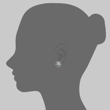 Load image into Gallery viewer, South Sea Pearl Diamond Pavé Flower Earrings in Yellow Gold
