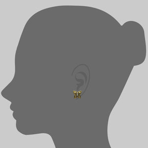 Yellow Gold Butterfly Earrings