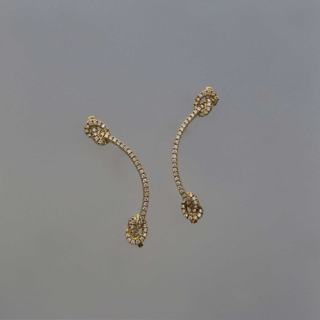 Pave Knot Earrings