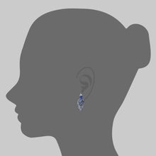 Load image into Gallery viewer, Sparrow Narrow Mismatched Rose Cut Sapphire Earrings
