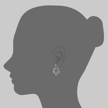 Load image into Gallery viewer, Sparrow Wide Mismatched Rose Cut Sapphire Earrings
