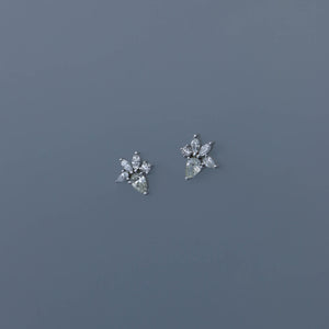 Pear and Marquise Diamond Wreath Stud Earrings