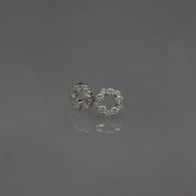Load image into Gallery viewer, Diamond Wreath Earrings in White Gold
