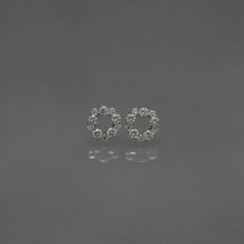 Load image into Gallery viewer, Diamond Wreath Earrings in White Gold
