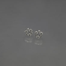 Load image into Gallery viewer, Petite Diamond Wreath Earrings in White Gold
