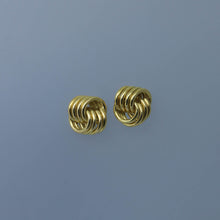 Load image into Gallery viewer, Gold Link Deco Doorknocker Earrings
