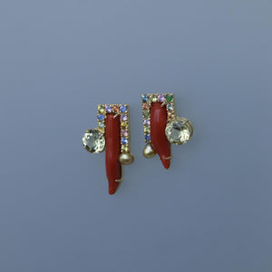 Mismatched Sardinian Chili Earrings