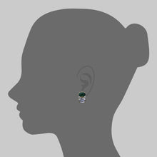 Load image into Gallery viewer, Unique Malachite Cabochon and Kunzite Earrings
