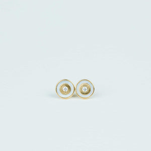 PS ILY Eternity Earrings in Mother of Pearl or Onyx Inlay