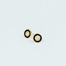 Load image into Gallery viewer, PS ILY Eternity Earrings in Mother of Pearl or Onyx Inlay

