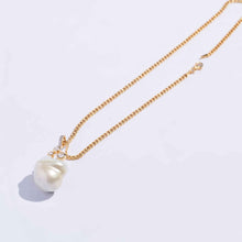 Load image into Gallery viewer, Baroque South Sea Pearl and Bezel Set Diamonds Necklace
