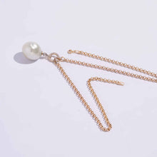 Load image into Gallery viewer, Baroque South Sea Pearl Necklace with Diamond Pave Links
