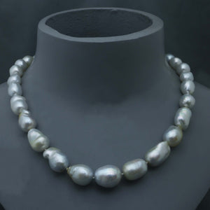 Baroque White South Sea Pearl Strand 11 to 15.4mm
