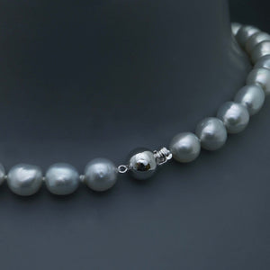Baroque White South Sea Pearl Strand 9.4 to 12.7mm