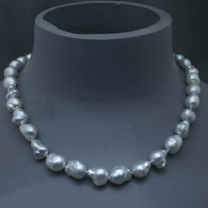 Baroque White South Sea Pearl Strand 8.4 to 12.2mm