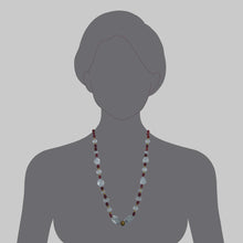 Load image into Gallery viewer, Rock Crystal and Rubellite Bead Necklace with 22k Gold Spheres

