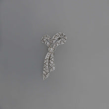 Load image into Gallery viewer, Art Deco Double Knot Diamond Pave Brooch
