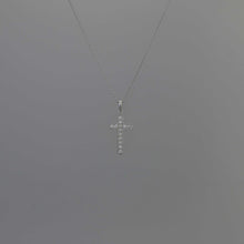 Load image into Gallery viewer, Diamond Pave Cross Pendant in White Gold
