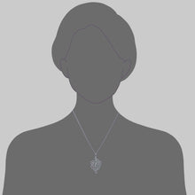 Load image into Gallery viewer, Micro Pave Diamond Ribbon Deco Pendant in White Gold
