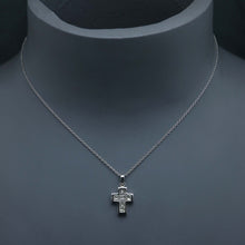 Load image into Gallery viewer, Princess Cut Diamond Cross Pendant
