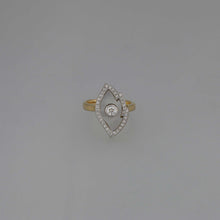Load image into Gallery viewer, Diamond Bezel and Mother of Pearl Leaf Ring
